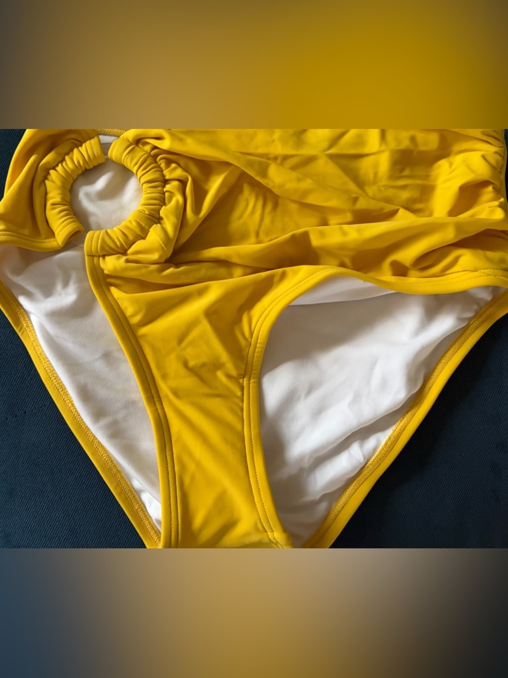 Swimsuits  For All Mustard Yellow 2 piece
Color is exactly the same